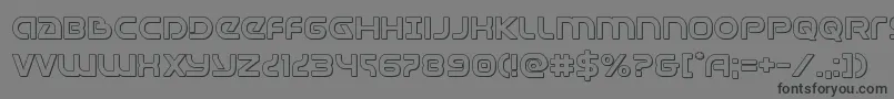 Universaljack3D-Schriftart – Schwarze Schriften auf grauem Hintergrund