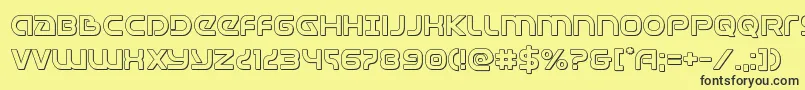 Universaljack3D Font – Black Fonts on Yellow Background