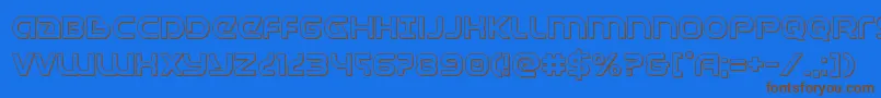 Universaljack3D Font – Brown Fonts on Blue Background