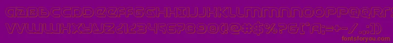 Universaljack3D-Schriftart – Braune Schriften auf violettem Hintergrund