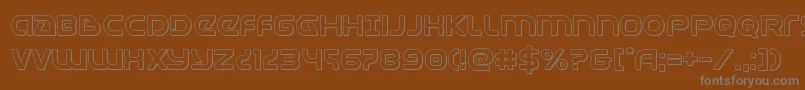 Universaljack3D Font – Gray Fonts on Brown Background