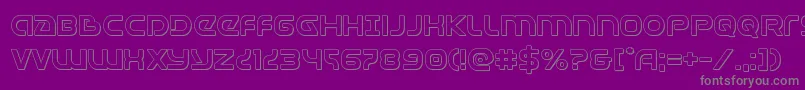 Universaljack3D-fontti – harmaat kirjasimet violetilla taustalla