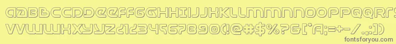 Universaljack3D Font – Gray Fonts on Yellow Background
