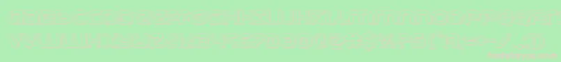 Universaljack3D Font – Pink Fonts on Green Background