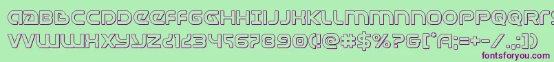 Universaljack3D Font – Purple Fonts on Green Background