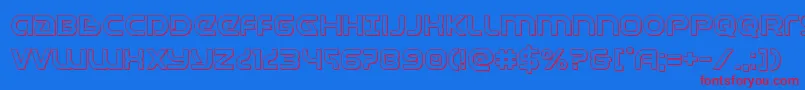 Universaljack3D Font – Red Fonts on Blue Background