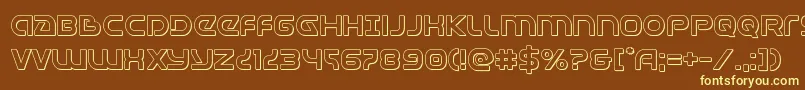 Universaljack3D Font – Yellow Fonts on Brown Background