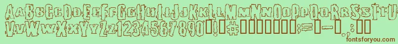 Burlesqu Font – Brown Fonts on Green Background