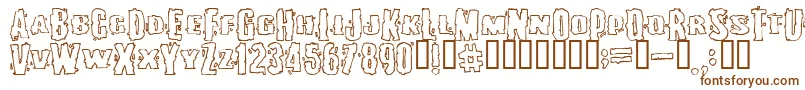 Шрифт Burlesqu – коричневые шрифты на белом фоне