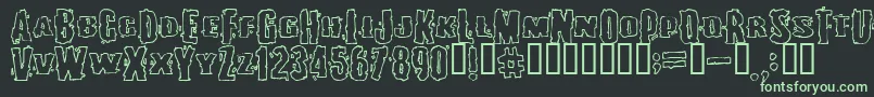 Burlesqu Font – Green Fonts on Black Background