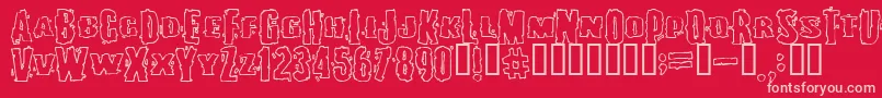 Burlesqu Font – Pink Fonts on Red Background