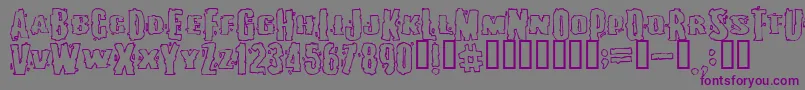 Шрифт Burlesqu – фиолетовые шрифты на сером фоне