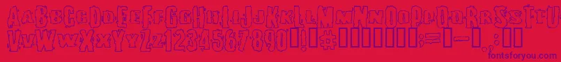 Burlesqu-Schriftart – Violette Schriften auf rotem Hintergrund