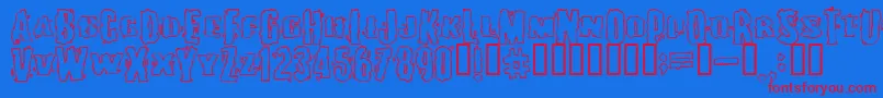 Burlesqu Font – Red Fonts on Blue Background