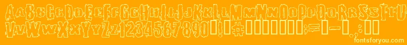 Burlesqu Font – Yellow Fonts on Orange Background