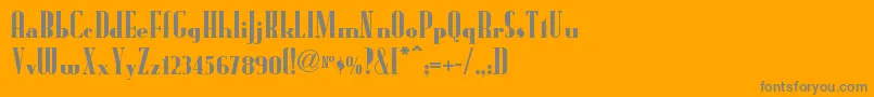 Radioranchnf Font – Gray Fonts on Orange Background