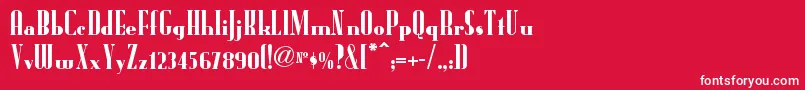 フォントRadioranchnf – 赤い背景に白い文字