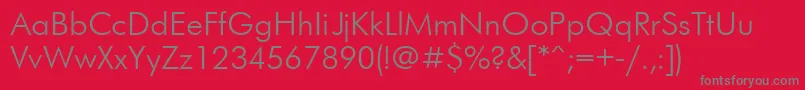 フォントFt72Cyrillic – 赤い背景に灰色の文字
