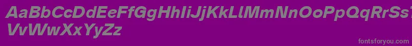 フォントAnalogue76boldoblique – 紫の背景に灰色の文字