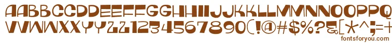 MonkeyHatDemo-Schriftart – Braune Schriften auf weißem Hintergrund