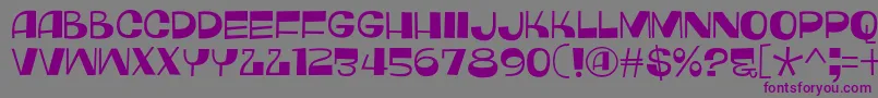Шрифт MonkeyHatDemo – фиолетовые шрифты на сером фоне