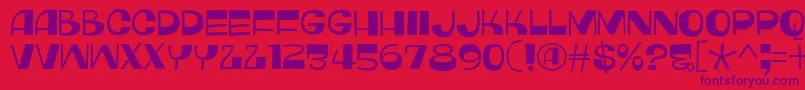 MonkeyHatDemo Font – Purple Fonts on Red Background