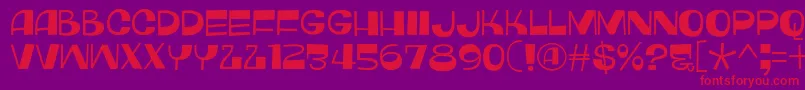 MonkeyHatDemo Font – Red Fonts on Purple Background