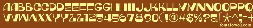 MonkeyHatDemo Font – Yellow Fonts on Brown Background