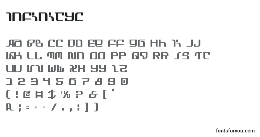 Infinityc Font – alphabet, numbers, special characters