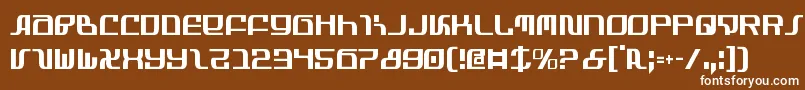 フォントInfinityc – 茶色の背景に白い文字