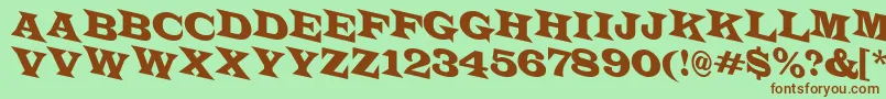 ALatinotitulspdn Font – Brown Fonts on Green Background