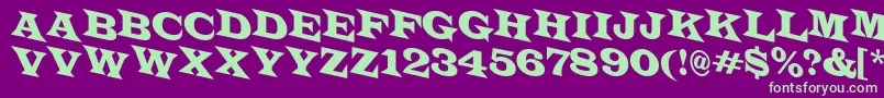 ALatinotitulspdn Font – Green Fonts on Purple Background