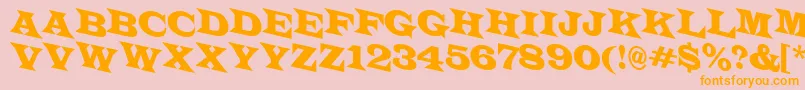 ALatinotitulspdn Font – Orange Fonts on Pink Background