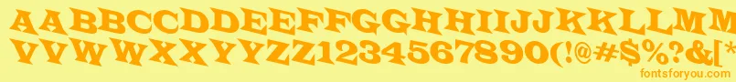 ALatinotitulspdn Font – Orange Fonts on Yellow Background