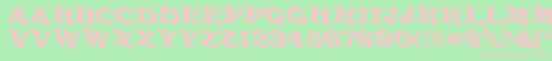 Шрифт ALatinotitulspdn – розовые шрифты на зелёном фоне