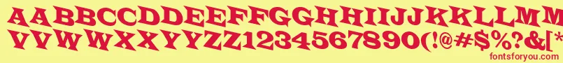 ALatinotitulspdn Font – Red Fonts on Yellow Background