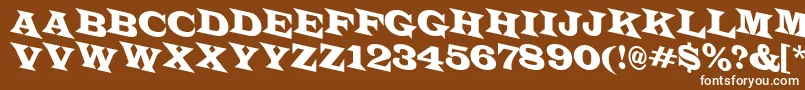 ALatinotitulspdn Font – White Fonts on Brown Background