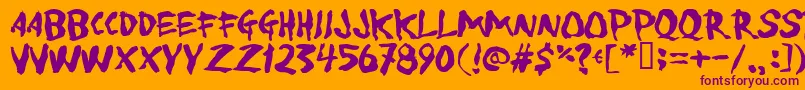 Toforgive Font – Purple Fonts on Orange Background