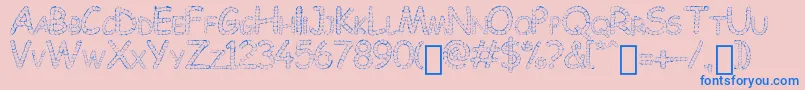 Chowes Font – Blue Fonts on Pink Background