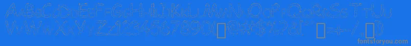 Chowes Font – Gray Fonts on Blue Background