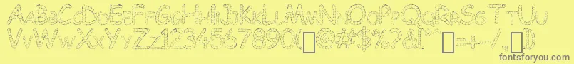 Chowes-Schriftart – Graue Schriften auf gelbem Hintergrund