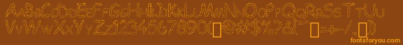 Chowes Font – Orange Fonts on Brown Background