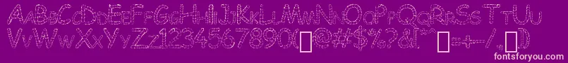 Chowes Font – Pink Fonts on Purple Background