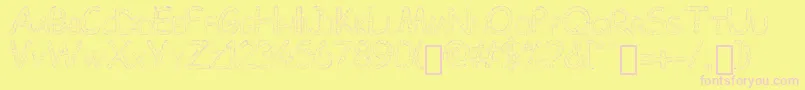 Chowes Font – Pink Fonts on Yellow Background