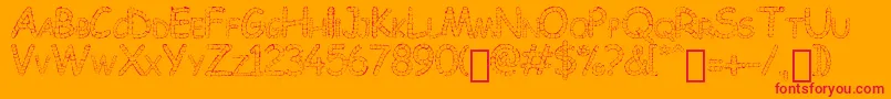 Chowes Font – Red Fonts on Orange Background