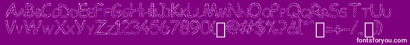 Chowes-Schriftart – Weiße Schriften auf violettem Hintergrund