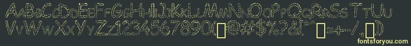 Chowes-Schriftart – Gelbe Schriften auf schwarzem Hintergrund