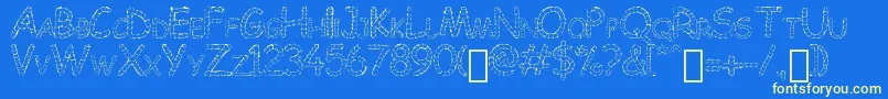 Chowes Font – Yellow Fonts on Blue Background