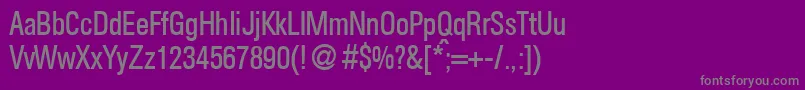 AgentcondbNormal Font – Gray Fonts on Purple Background