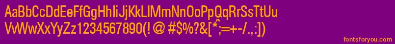 Шрифт AgentcondbNormal – оранжевые шрифты на фиолетовом фоне